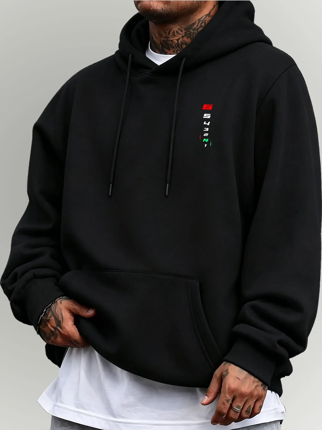 هودي رجالي بطبعة أرقام معدات ا - مراجعة Motorcycle Gear Hoodie وسعره