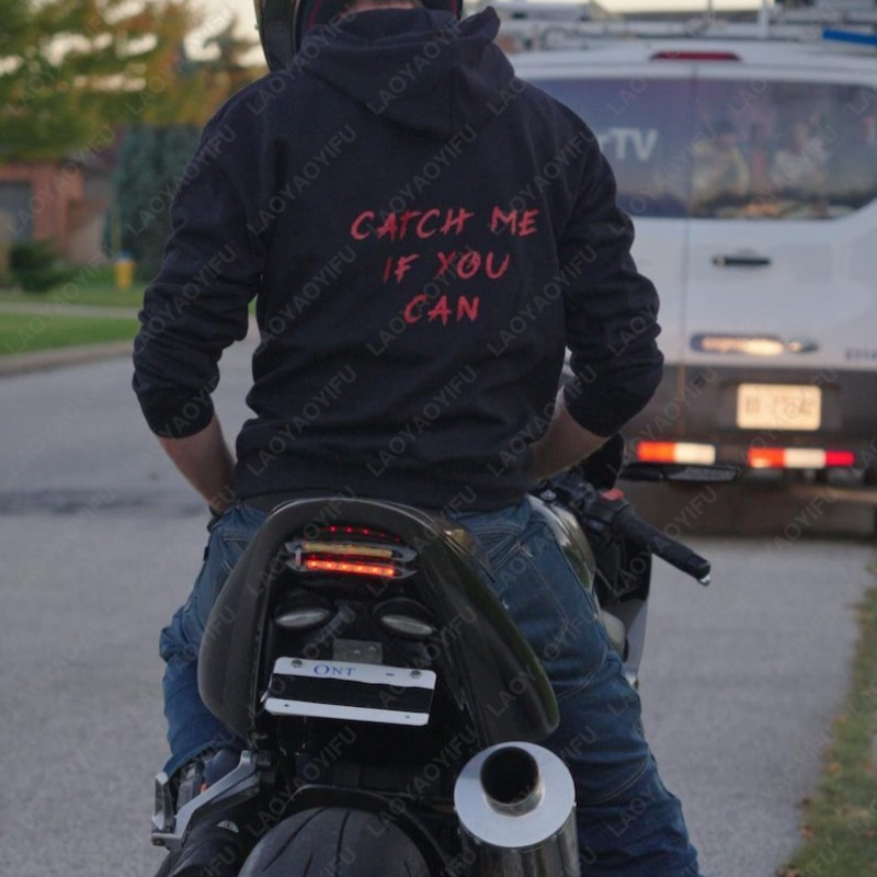 قبضني إذا كنت تستطيع هوديي الر - مراجعة Motorcycle Gear Hoodie وسعره